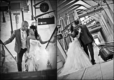 Photo mariage gare et aéroport à Lyon